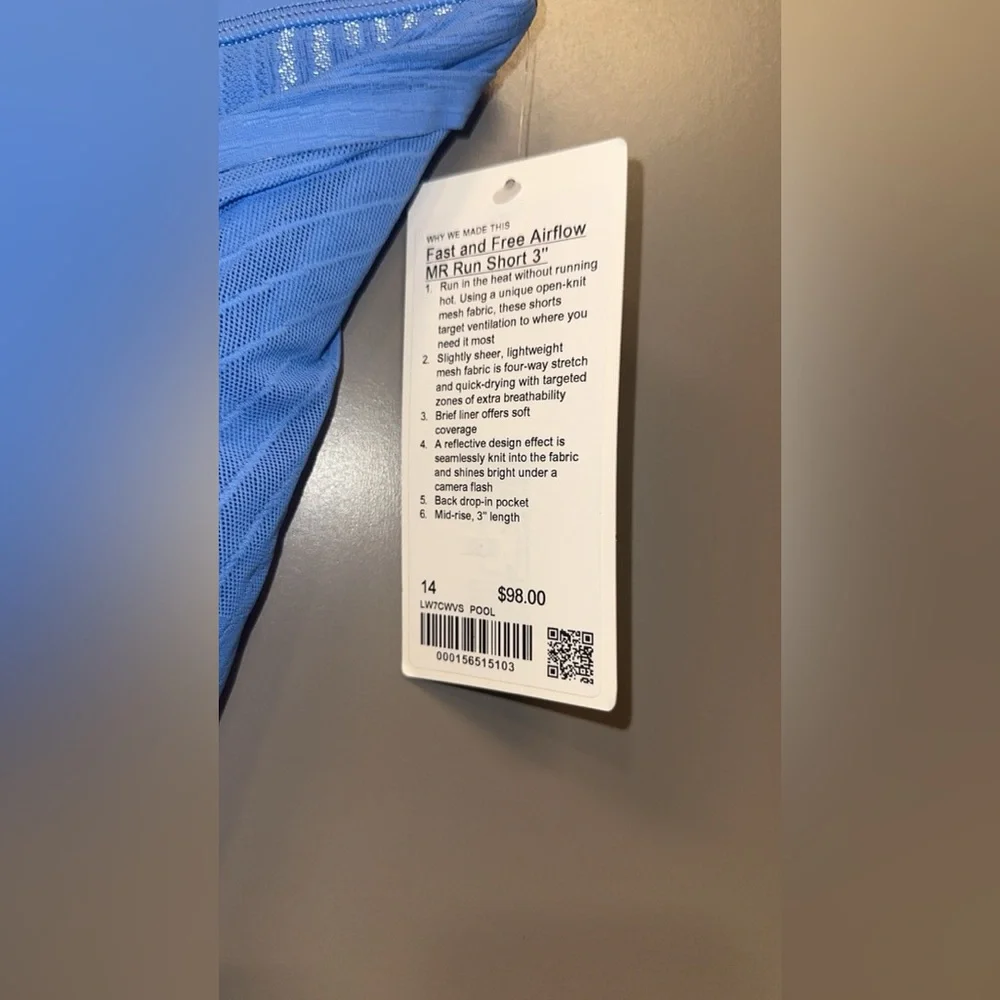 NWT Lululemon Fast and Free Airflow MR Run Short 3” - Picture 4 of 5